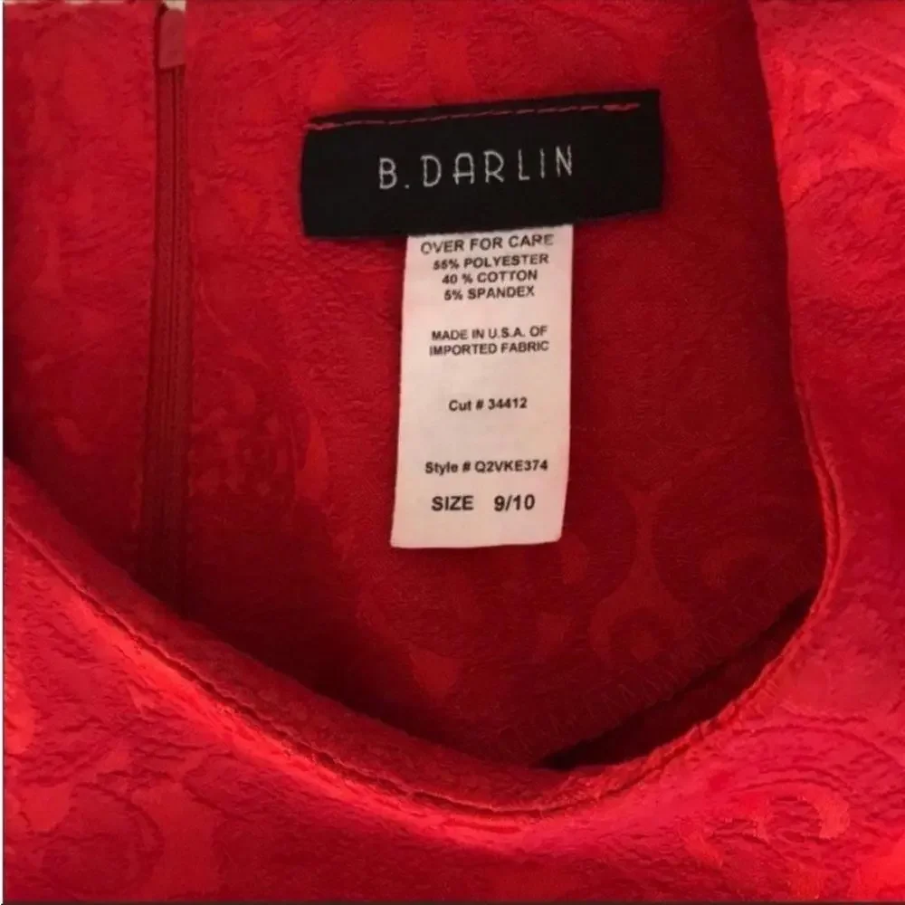 B. Darlin Sleeveless Mini Dress Size 10 Red Women’s‎